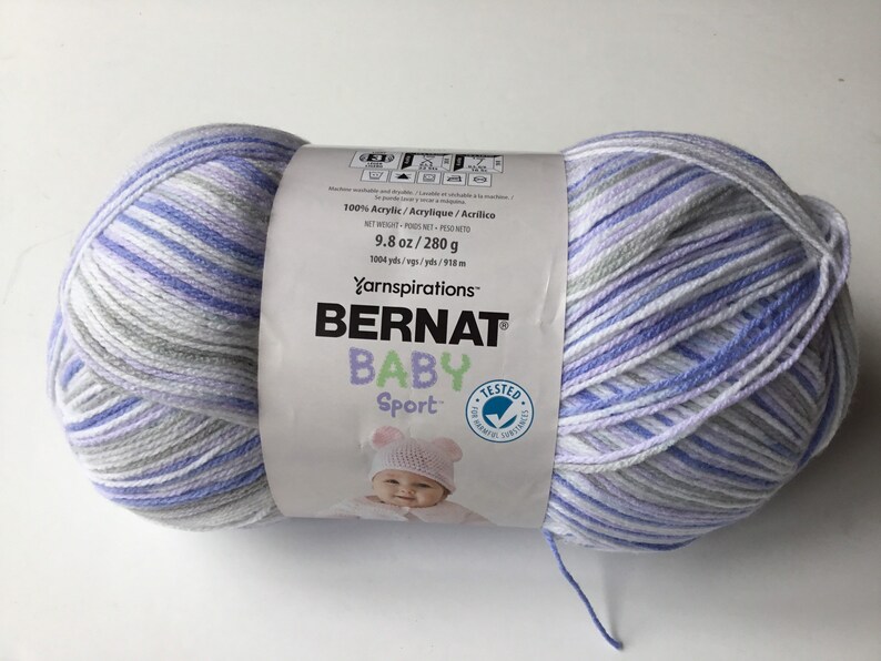 Bernat Baby Sport 280g/9.8oz Lilac Bouquet Ombre/Funny Etsy