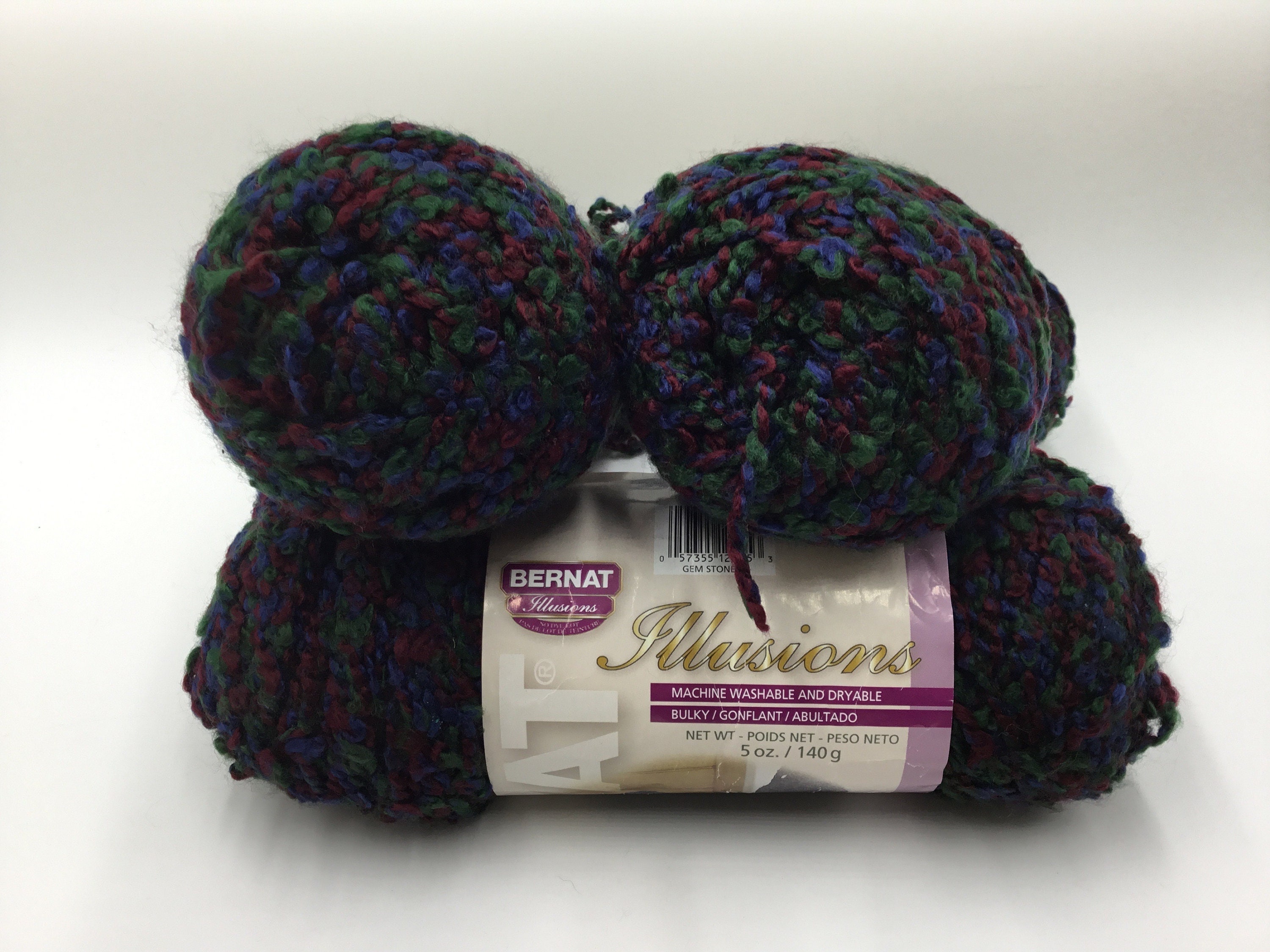 Bernat Illusions Vintage Yarn Acrylic polyester Yarn 5oz 140g Gem Stones p Etsy