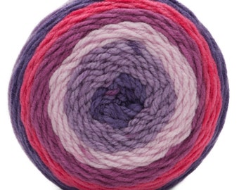 Bernat Pop Cake Yarn, Self-striping Acrylic Yarn in Choice of 5 Color,  Worsted Weight 280 Yds 5 Oz Destash Yarn, Gift for Knitter Crocheter 