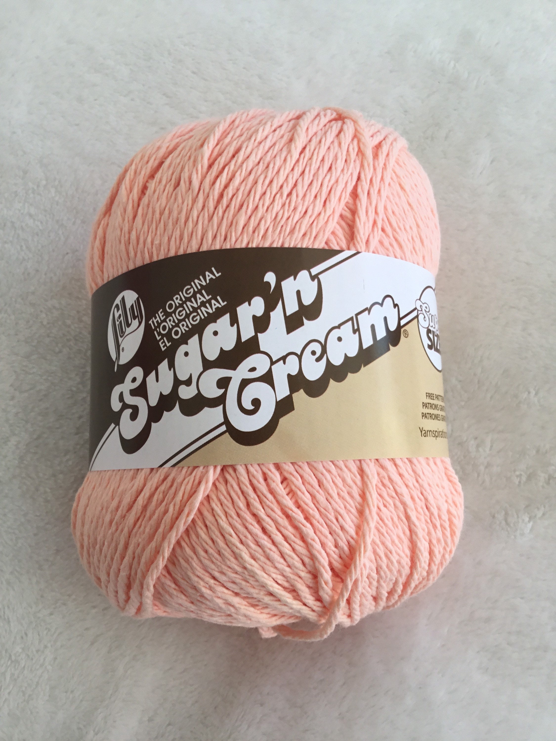 Lily Sugar”n Cream the Original Super Size Yarn 4oz/113g -coral
