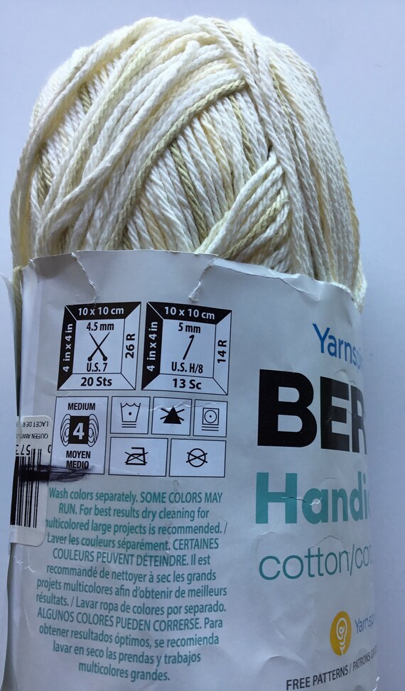 Bernat Handicrafter Cotton Large Skein 608yds 556m Queen Anne s Lace Etsy Canada