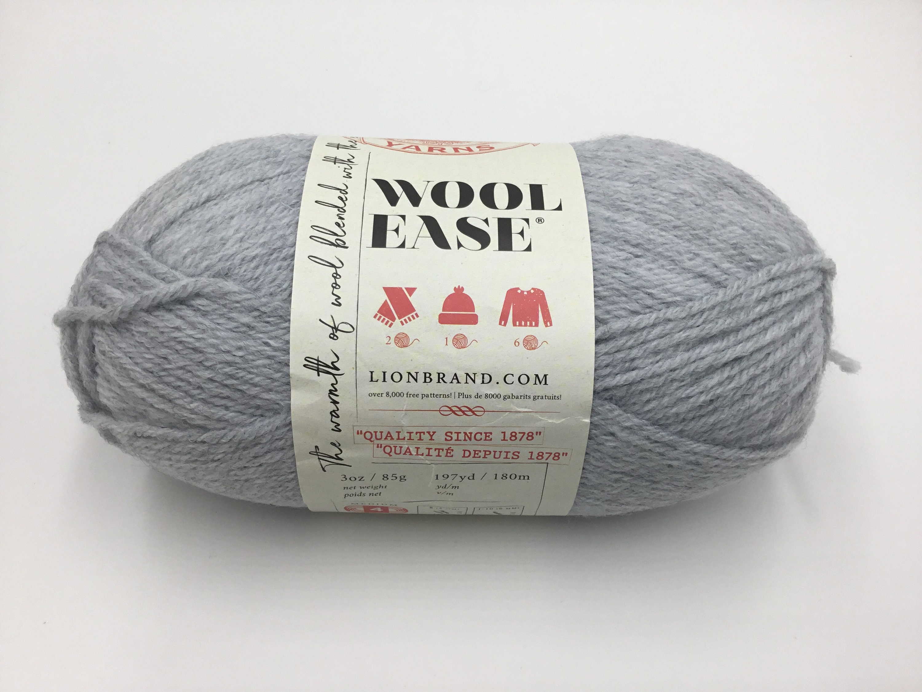 Lion Brand Wool Ease Yarn, Medium 4/197yd/180m Icicle -  New Zealand