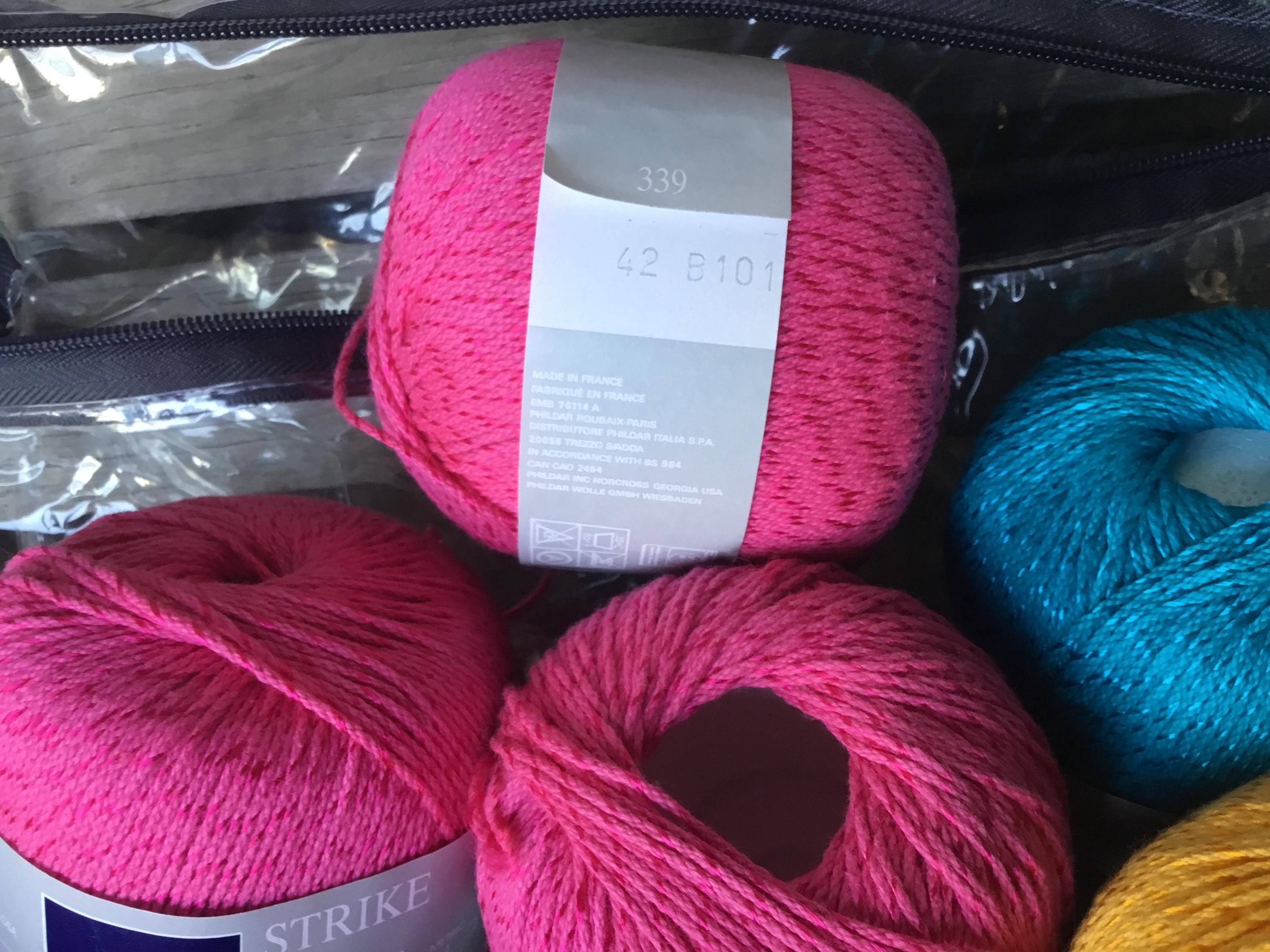 Laine Phildar Plaisance Vintage - Lot De 2 Pelotes Coton/viscose/soie Rose, Aiguille 3.5, Neuve