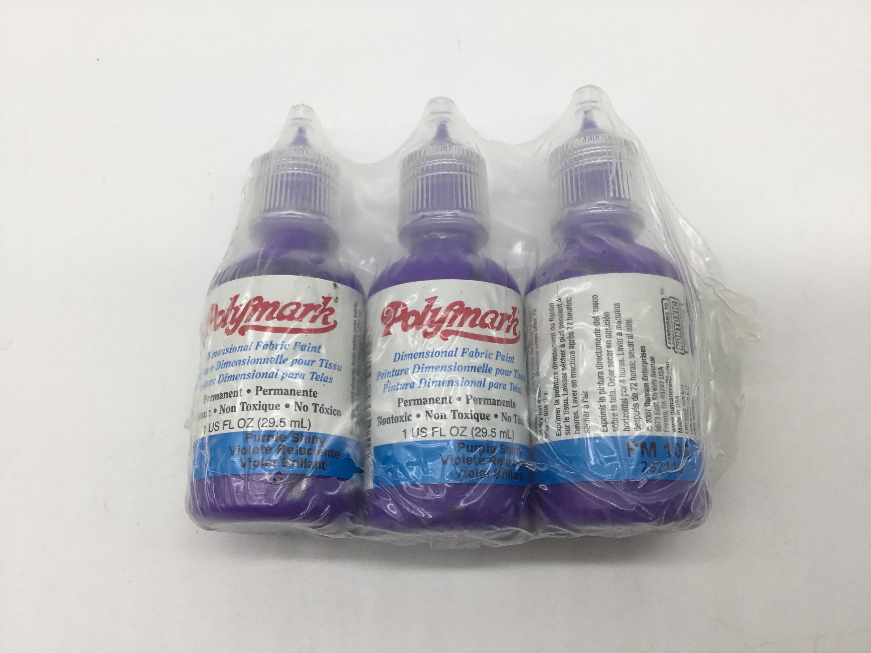 Polymark Dimensional Fabric Paint 3 Pack, Permanent Fabric Paint ...