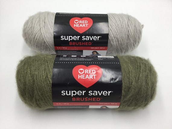 Red Heart Super Saver Brushed Yarn,253yds/231m-soft Mink/khaki - Etsy
