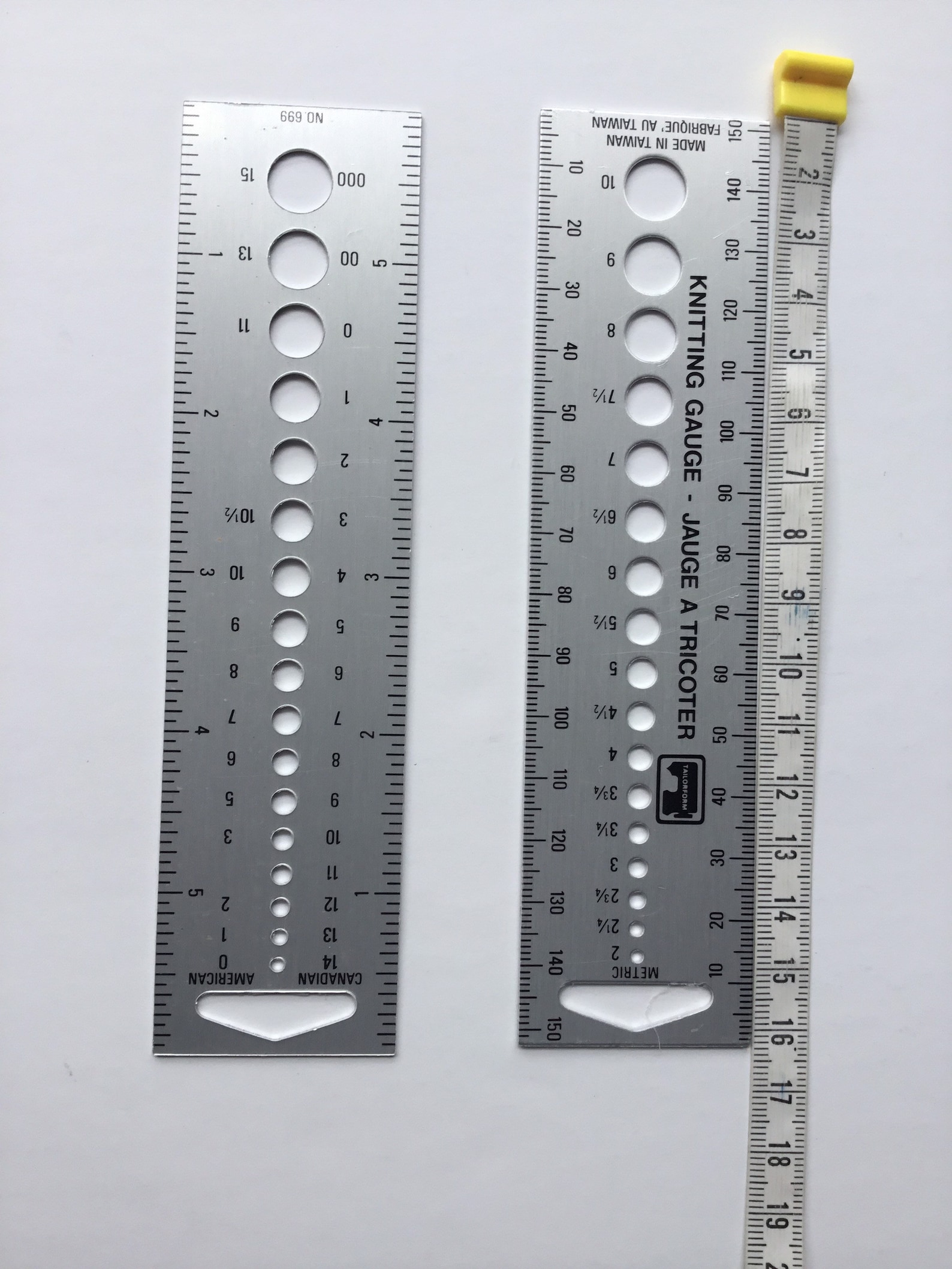 Knitting Needle Gauge Ruler Multifunctional Knitting Tool Etsy
