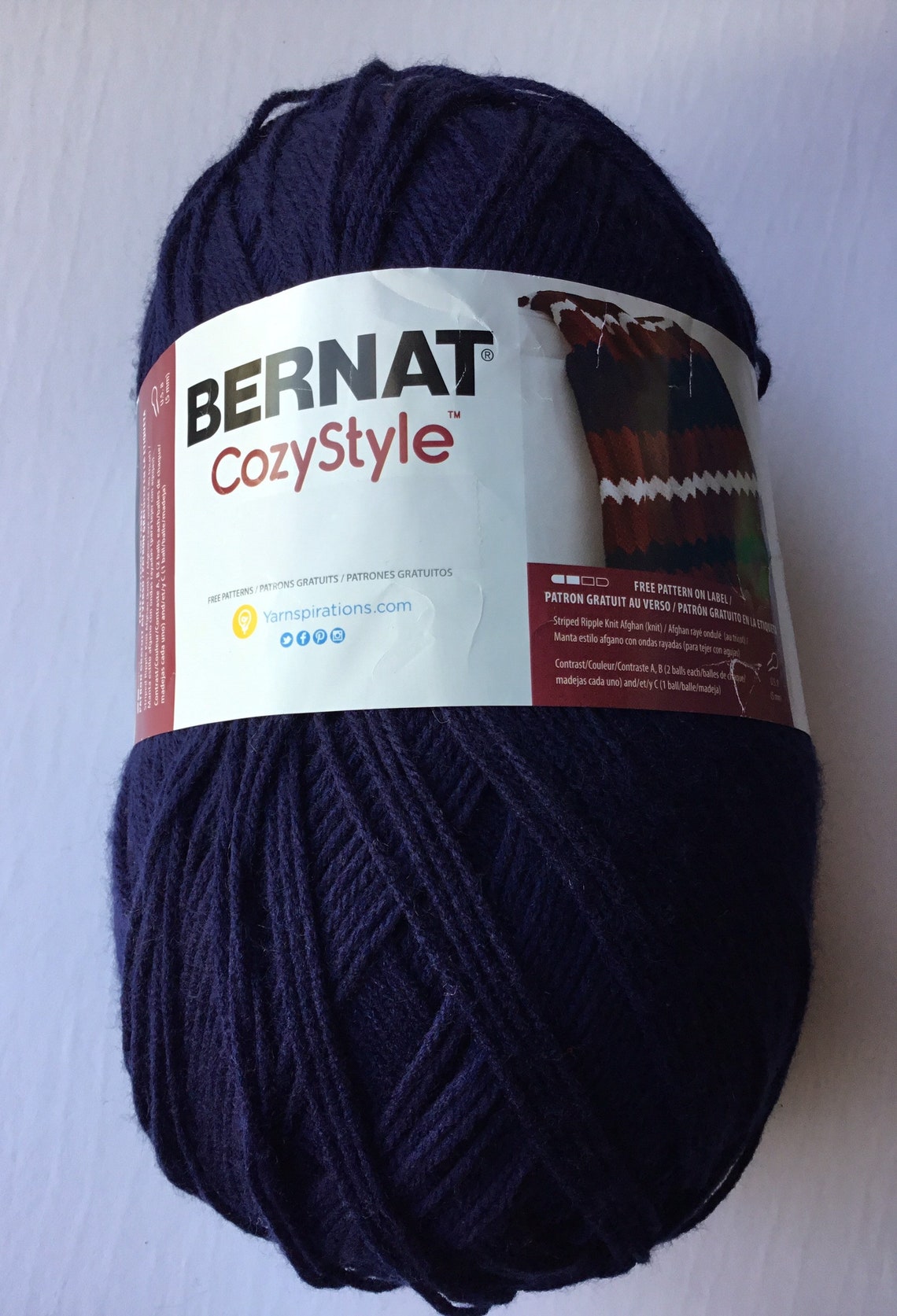 Bernat Cozystyle Acrylic Worsted Weight Yarn 16oz/454gnavy Etsy Canada