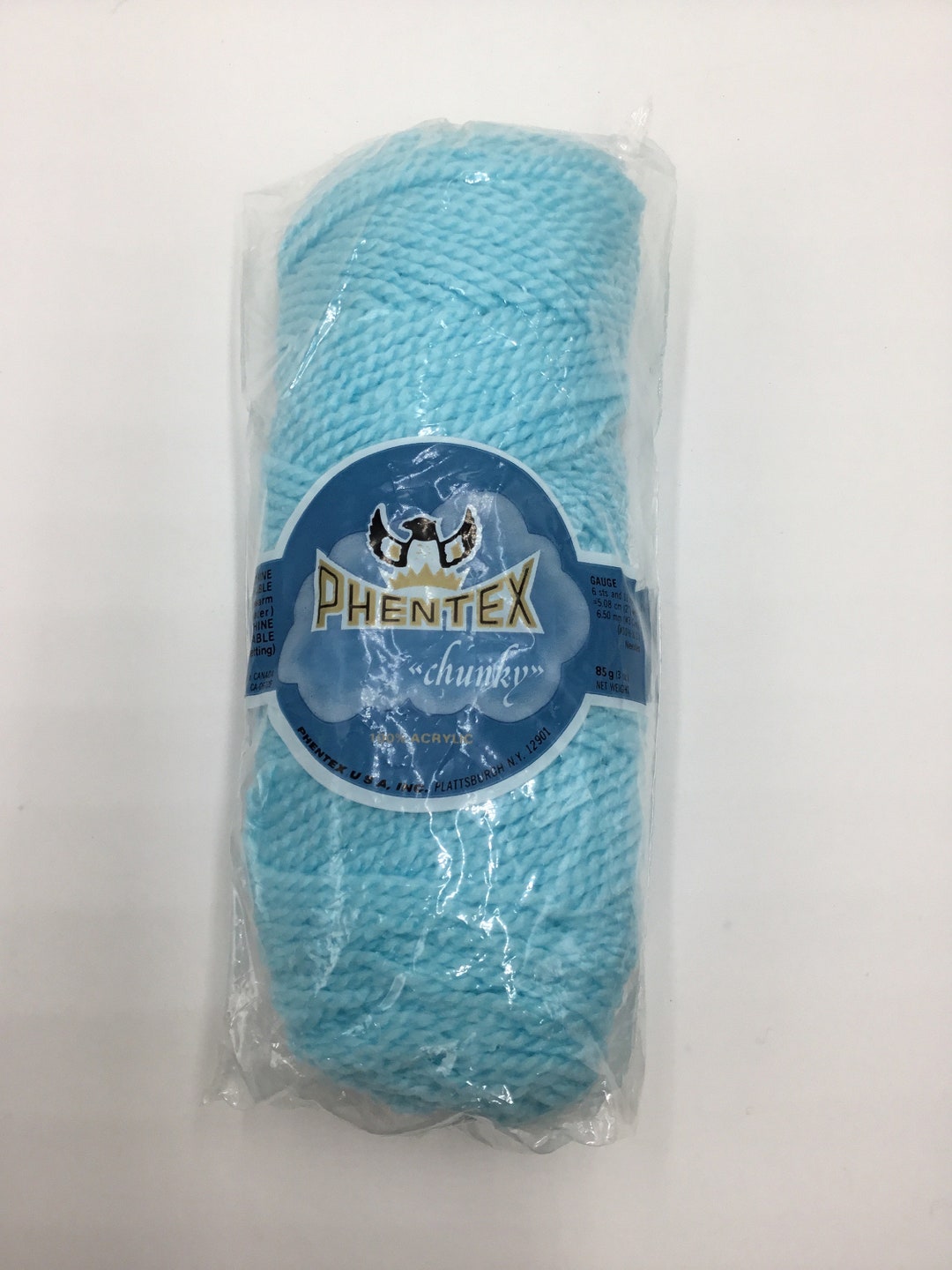 Vintage Phentex Chunky Yarn, 3oz/85g, Super Soft Rippled Yarn