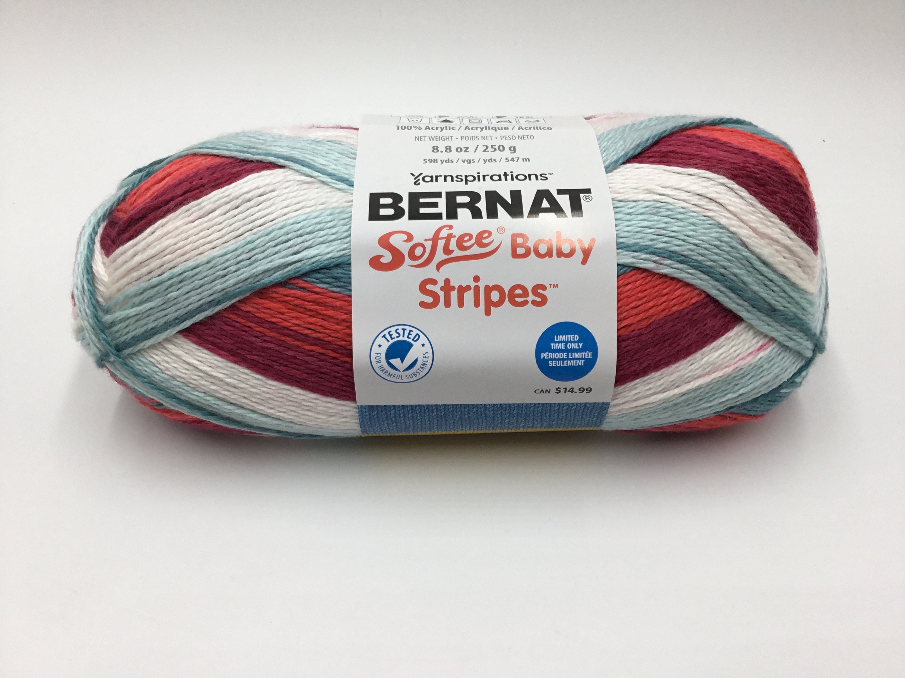 Bernat Softee Baby Stripes Yarn (250g/8.8oz) - Clearance Shades