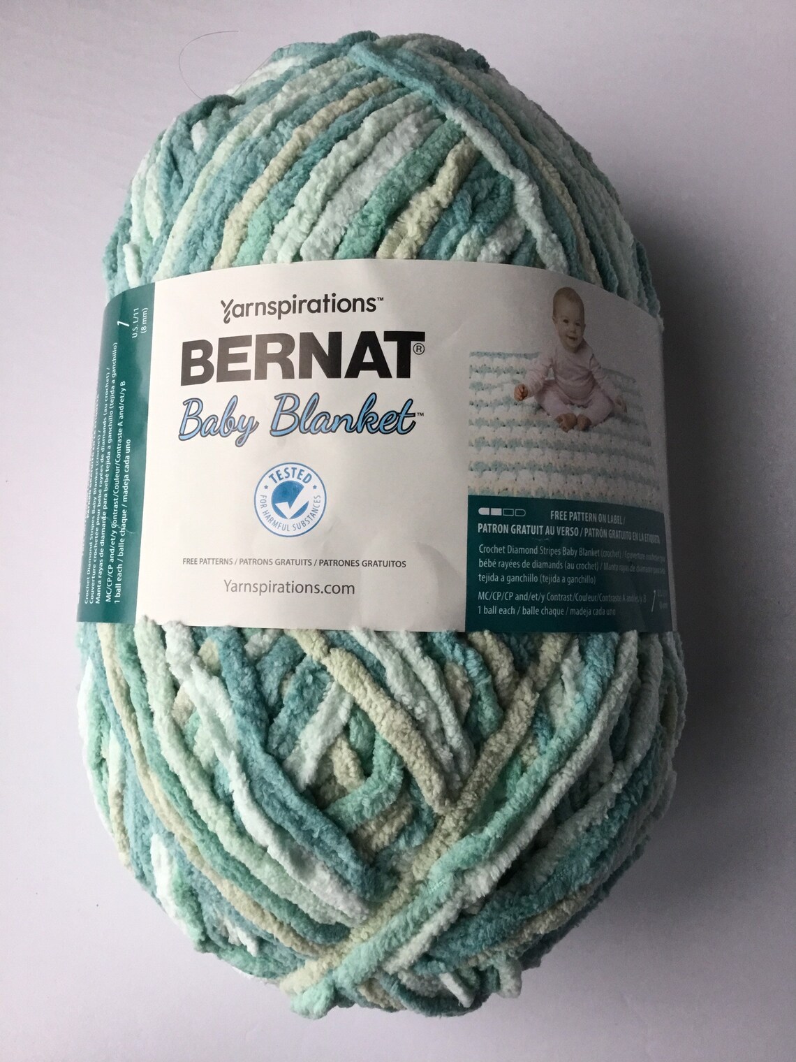 Bernat Baby Blanket Yarn Brights 10.5 Oz/300g baby Blue Etsy