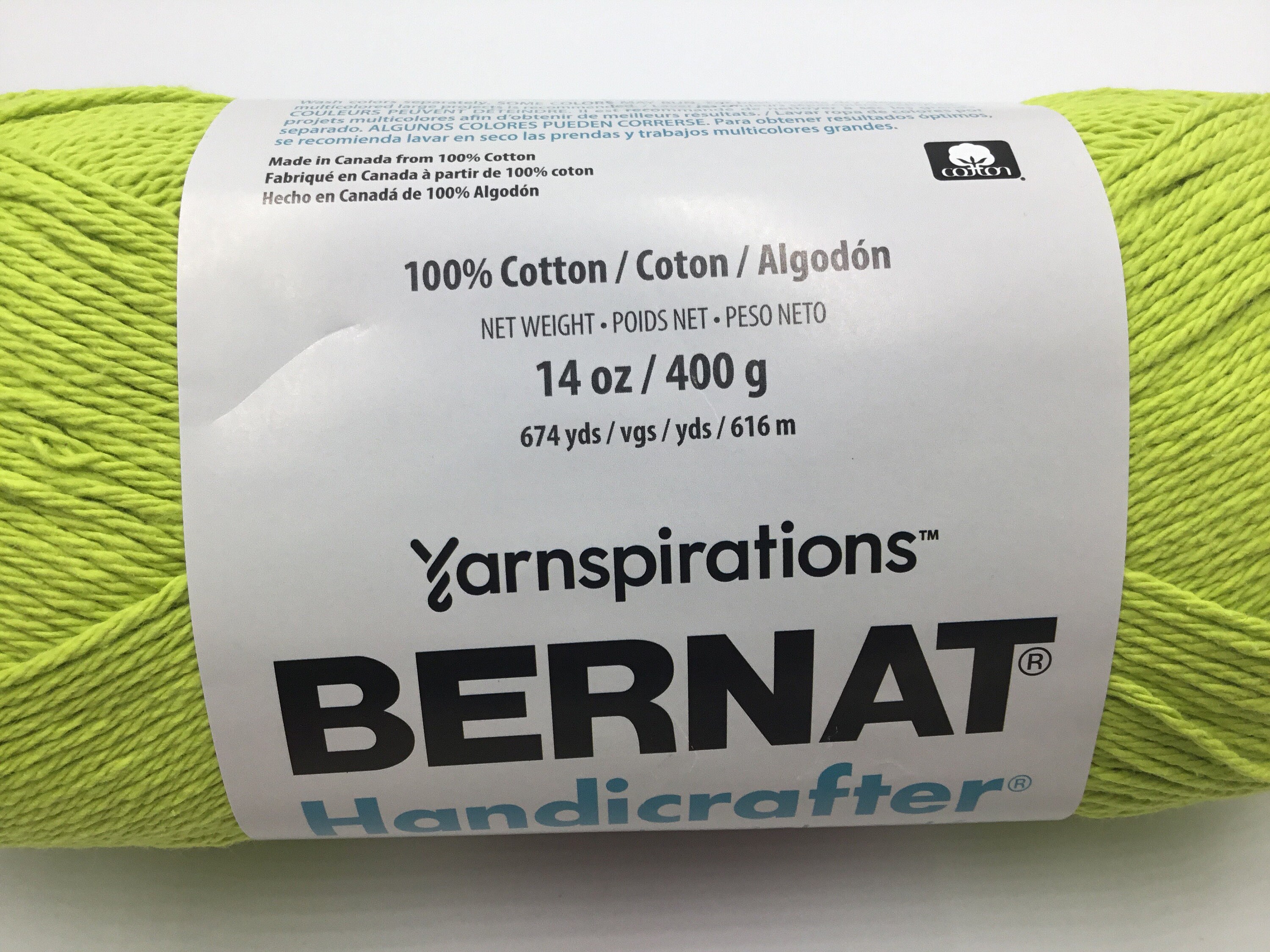 Bernat Handicrafter Cotton Ultrasoft Light Blue Yarn 1.75 Oz AT592 