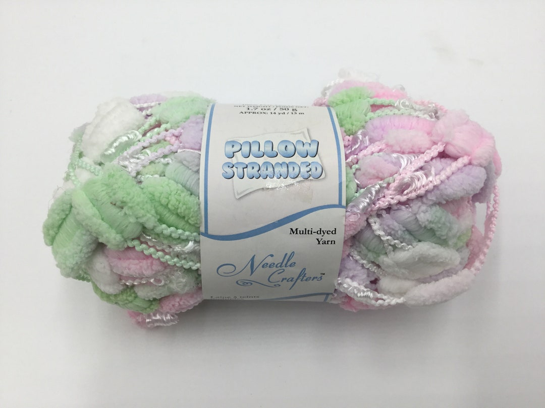Pillow Stranded Needle Crafters ,puffy Yarn,puff Ball, Craft Yarn 1.7oz/50g Multicoloured Etsy
