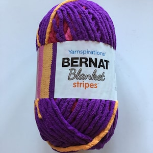 Bernat Blanket Stripes Yarn (6 - Super Bulky) By Bernat -Juicy Stripes 300g