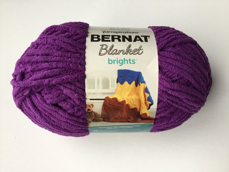 Bernat Blanket Brights Super soft luxe chunky yarnPurple Etsy