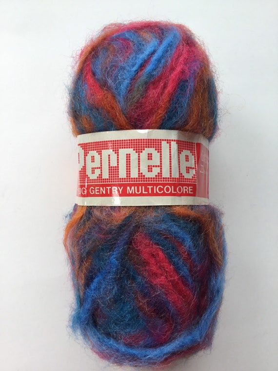 Pernelle Multicolored Yarn Acrylic/wool 50g/1 Oz 3/4 Red & 