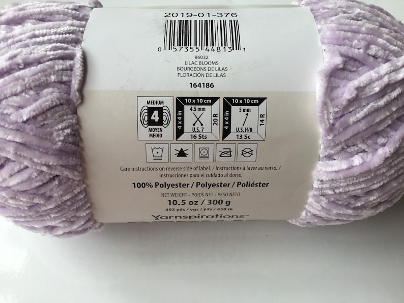 Bernat Baby Velvet 300g10.5oz Lilac Blooms
