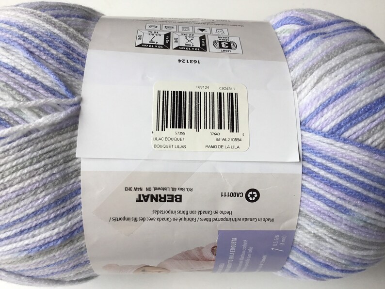 Bernat Baby Sport 280g/9.8oz Lilac Bouquet Ombre/funny Etsy