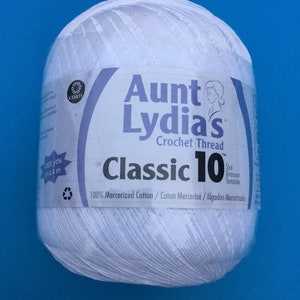 Hilo de algodón para crochet Coats Crochet Aunt Lydia, tamaño 10