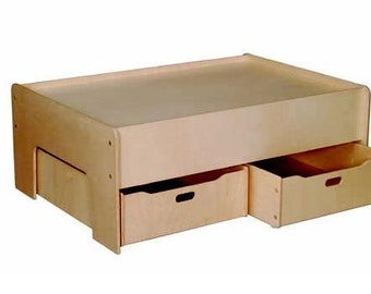 large train table with storage