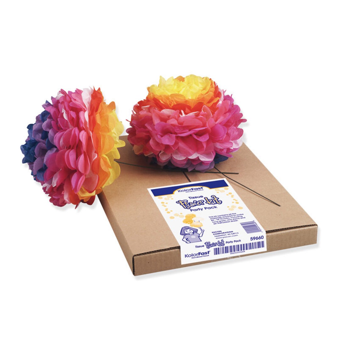 Tissue Paper Flower Kit Party Activity Kit Makes 84 Flowers Etsy