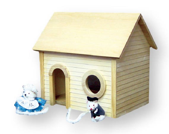 Dollhouse Kit Diy Dollhouse Kit Unfinished Mouse House Etsy