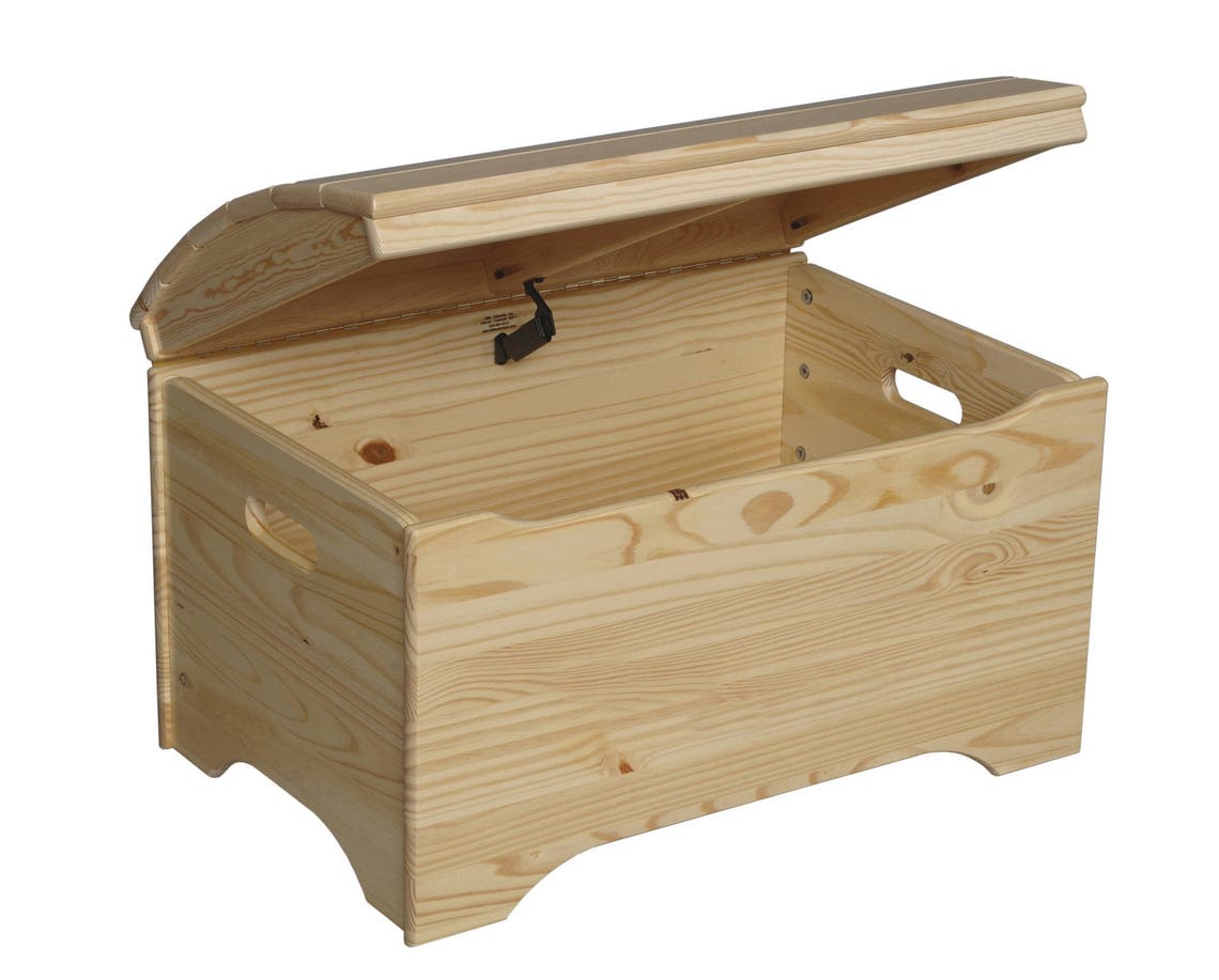 Treasure Chest Toy Box Wooden Toy Chest Unfinished Wood Toy Etsy