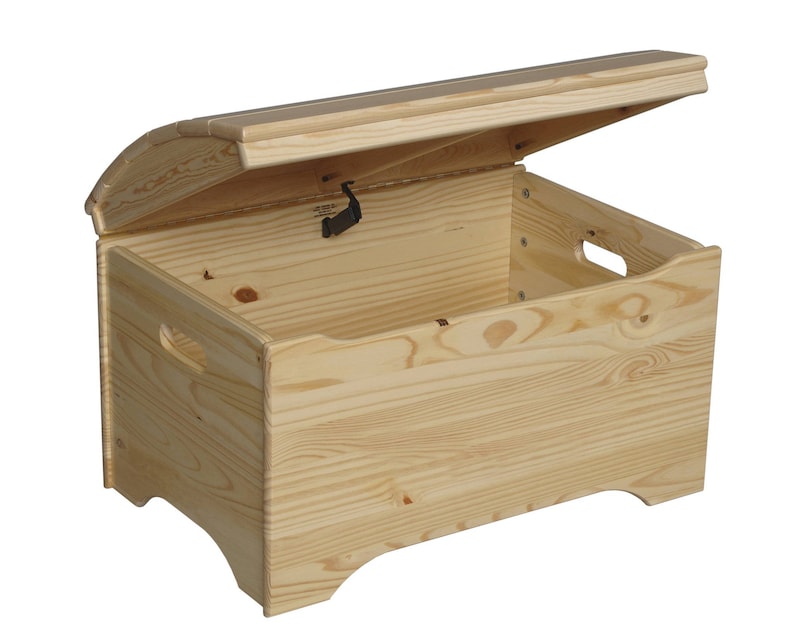 Treasure Chest Toy Box Wooden Toy Chest Unfinished Wood Toy Etsy