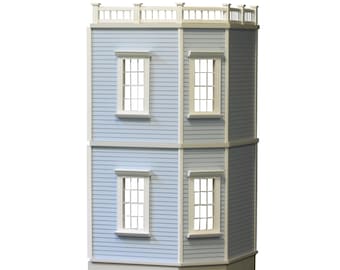 Dollhouse Kit, Dollhouse Addition - Unfinished New Haven 2-Story Dollhouse Addition