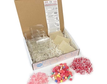 Soap Making Kit, Hand Crafted Soap - Hearts and Flowers