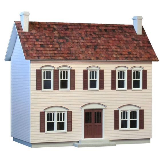 Dollhouse American Victorian Farmhouse Handmade Yellow and -  Portugal