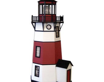 New England Lighthouse Kit, Lighthouse Decor, Wooden Lighthouse