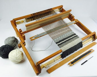 Weaving Loom, Fold & Go Rigid Heddle Weaving Loom with Optional Floor Stand