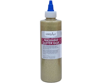 Washable Glitter Glue, Gold, 8 oz.