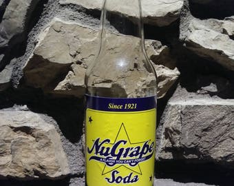Soda Bottle, Retro Vintage Soda Bottle, Long Neck Soda Bottle, NuGrape Soda Bottle for Crafts or Decor