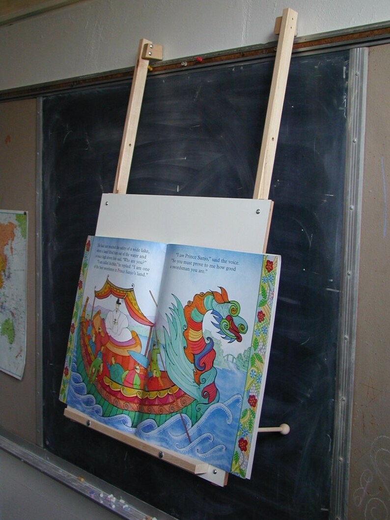 Hanging Big Book Art Easel Teachers Easel Wooden Easel Dry Etsy