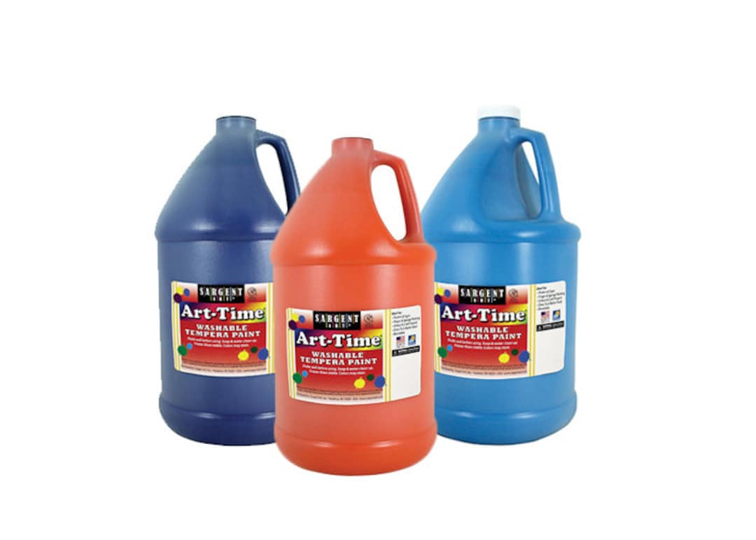 Arttime Washable Tempera Paint, One Gallon Jugs, 12 Colors, Made in