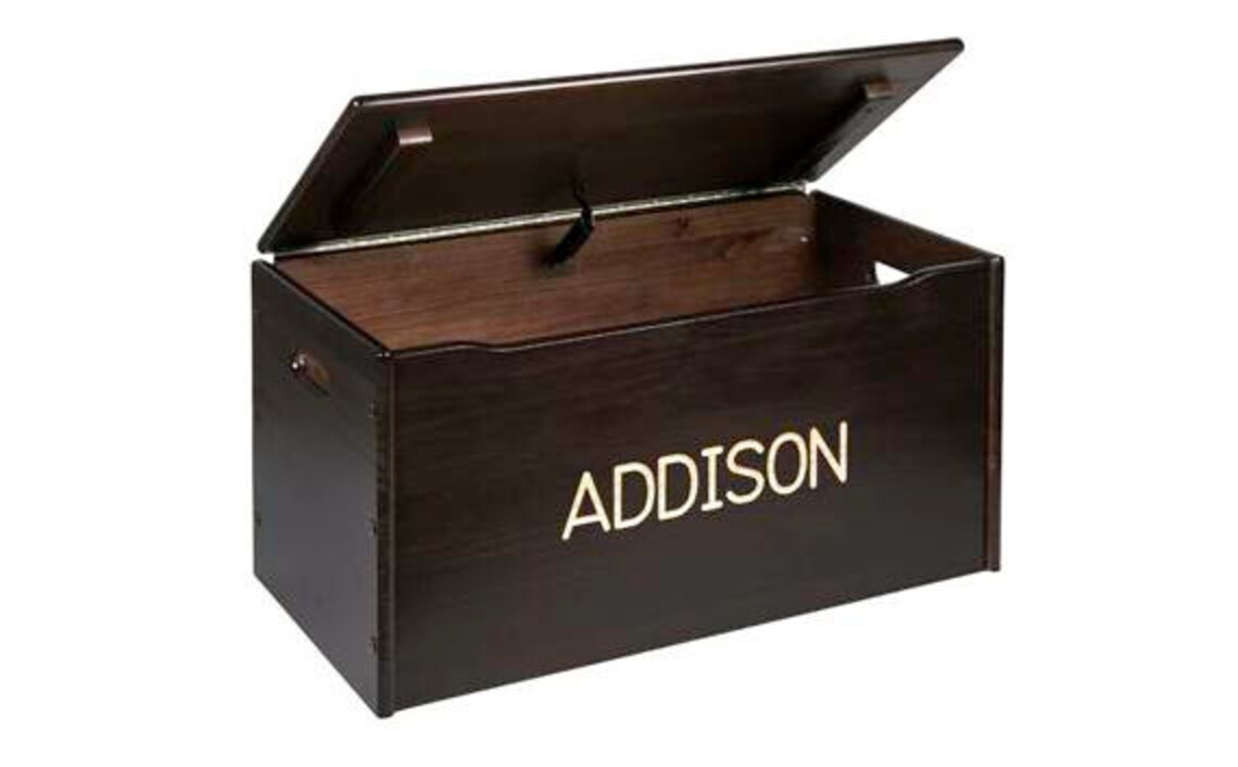 Solid Wood Toy Storage Chest Personalized Toy Box Unfinished Etsy