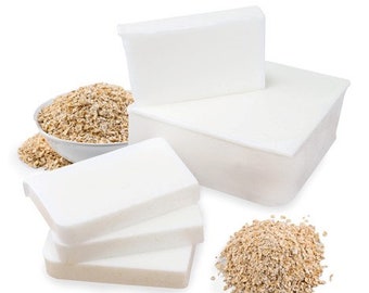 Melt and Pour Soap Making Base, White Fragrance Free with Oatmeal, 10 lbs.