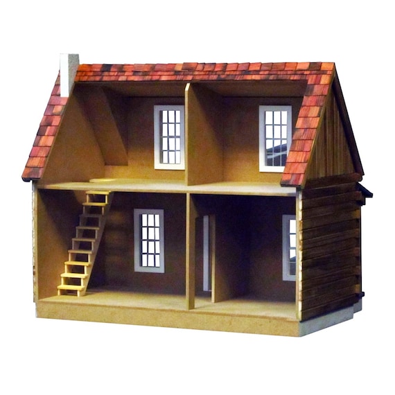 Dollhouse Kit Adirondack Log Cabin Unfinished Dollhouse Kit -  Portugal