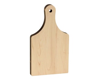 Cutting Board, 9 Inch Plain Paddle Cutting Board, Blank Cutting Board, Wood Burning Cutting Board, Custom Engraving Available
