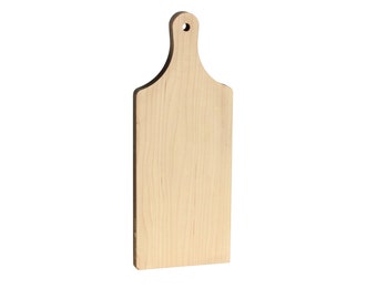 Cutting Board, 13 Inch Plain Paddle Cutting Board, Blank, Wood Burning, or Custom Engraving