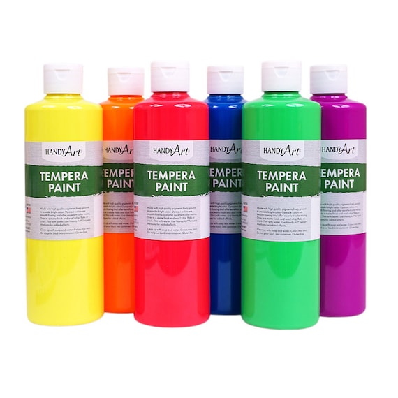 Kit de peinture fluorescente à détrempe, 6 couleurs fluorescentes, une  pinte chacune, certifié non toxique -  Canada