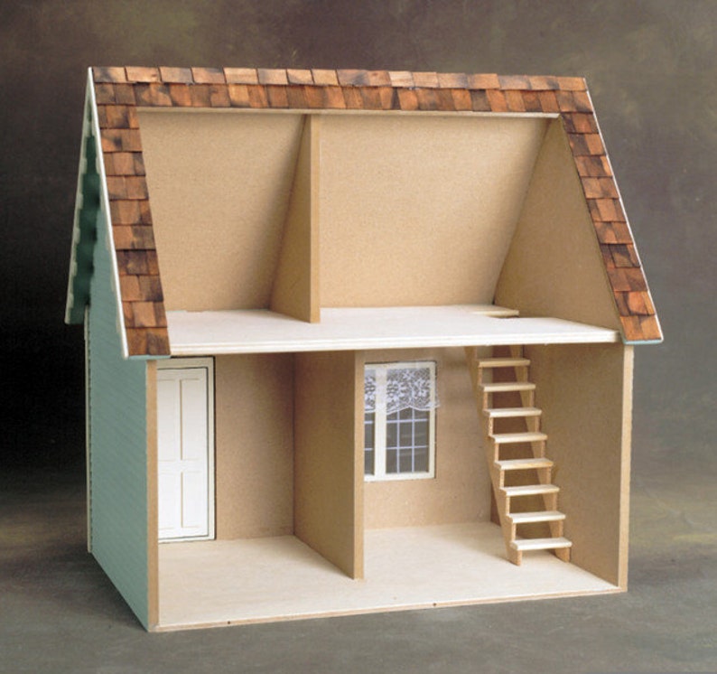 Dollhouse Kit Unfinished Cape Cottage Jr. Dollhouse perfect | Etsy