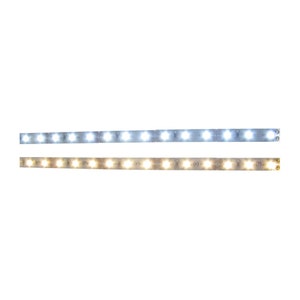 Puede incluir: Dos tiras de luces LED, una con un color blanco fr&iacute;o y otra con un color blanco c&aacute;lido. Ambas tiras tienen un respaldo de cinta de cobre y miden aproximadamente 30 cm de largo.