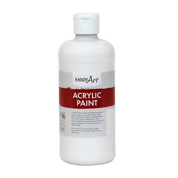 Acrylic Paint, White, 16 oz, Certified Non Toxic Acrylic Art Paint