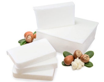Melt and Pour Soap Making Base, White Fragrance Free with Shea Butter, 10 lbs.