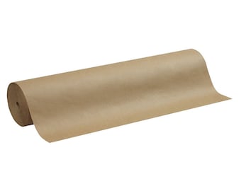 Natural Recycled Kraft Paper Roll, Butcher Paper, Leightweight, 48" x 1000 Feet