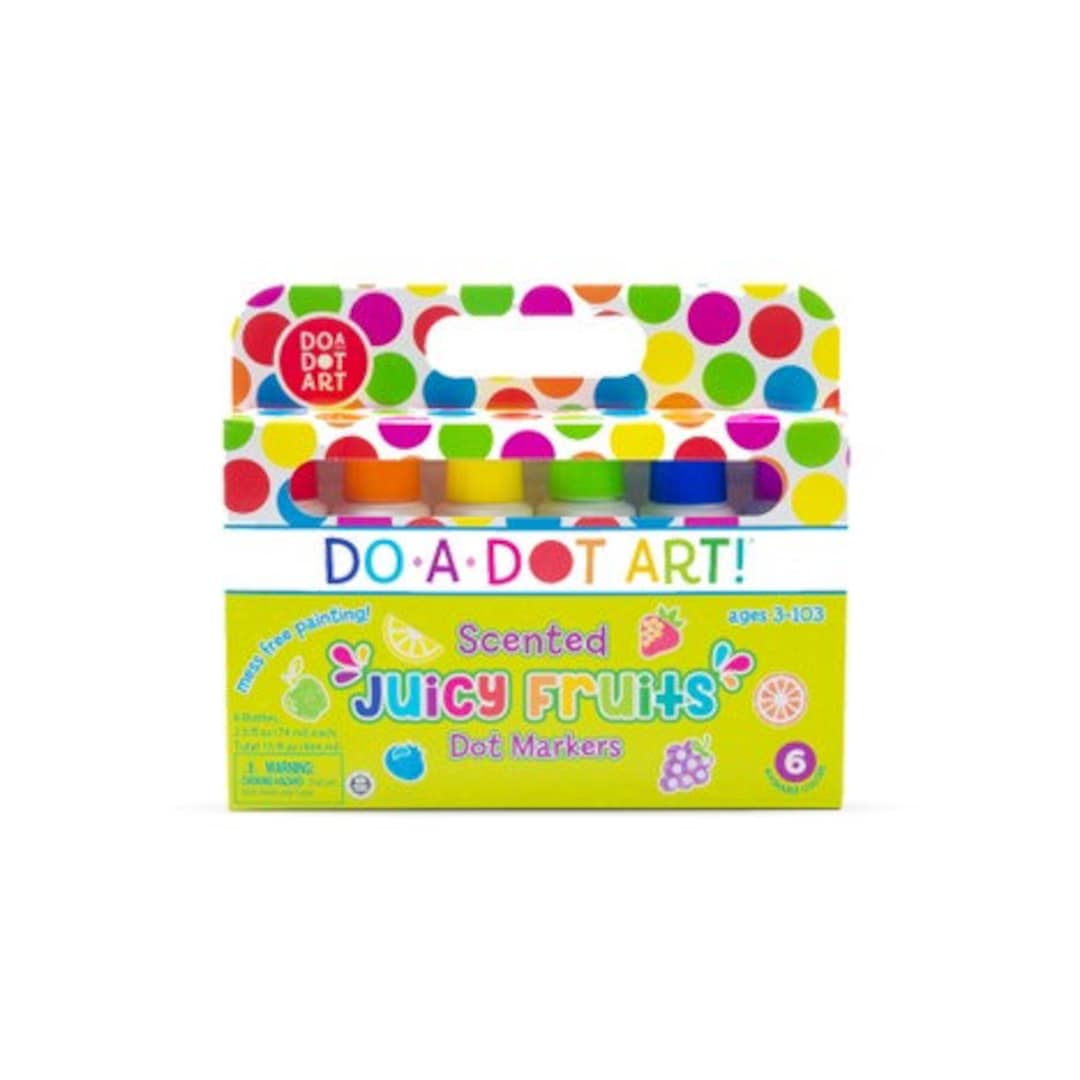 Juicy Fruit Scented Do A Dot Art Markers, 6 Pack of Washable Nontoxic