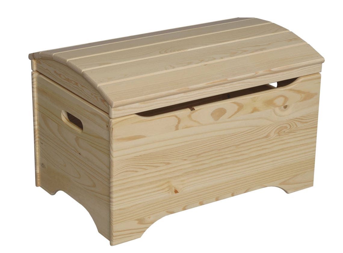 Treasure Chest Toy Box Wooden Toy Chest Unfinished Wood Toy Etsy