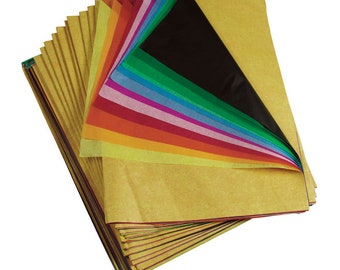 Tissue Paper Sheets, Bleeding Art Tissue, One Ream 480 Sheets, Individual Colors or Assorted